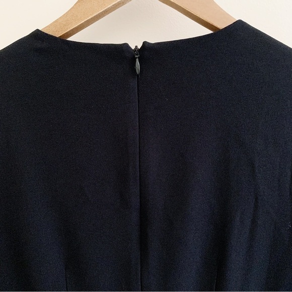 Intermix Tie Front Blouse XS Black Plunge Neckline - Picture 4 of 8